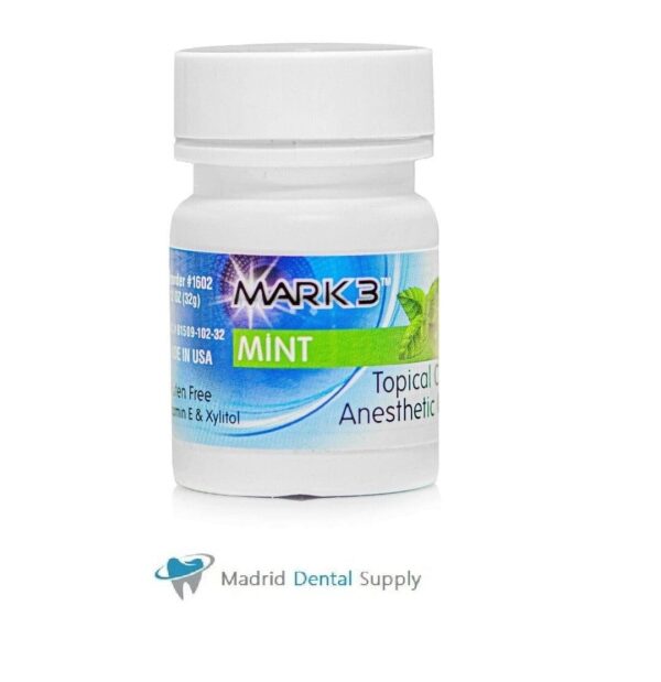 Mint flavored Topical Anesthetic Gel Benzocaine 20% 1oz Jar