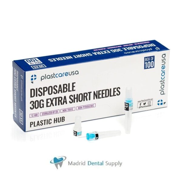 Disposable Dental Needles Blue Plastic Hub 30G Extra Short 100/Pk