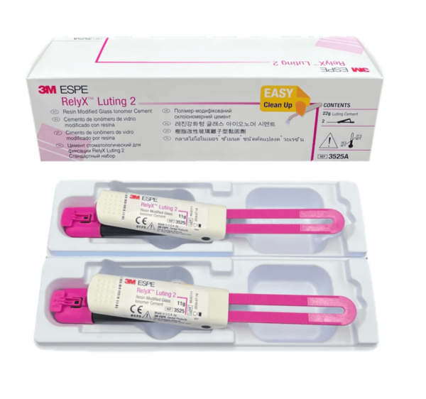 3M ESPE RelyX Luting 2 Glass Ionomer Resin Cement Clickers 2/Pk 3525A