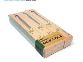 BEYOND Premium Bamboo Toothbrush Six-Pack 6pk - Beige, Black, or Gray (B3030A0001; B3030A0002; B3030A0003)